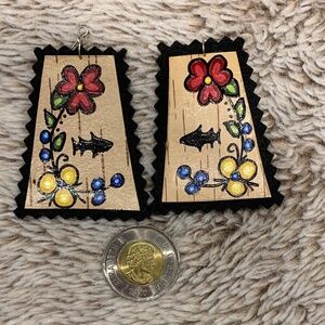 Painted Florals on Birchbark